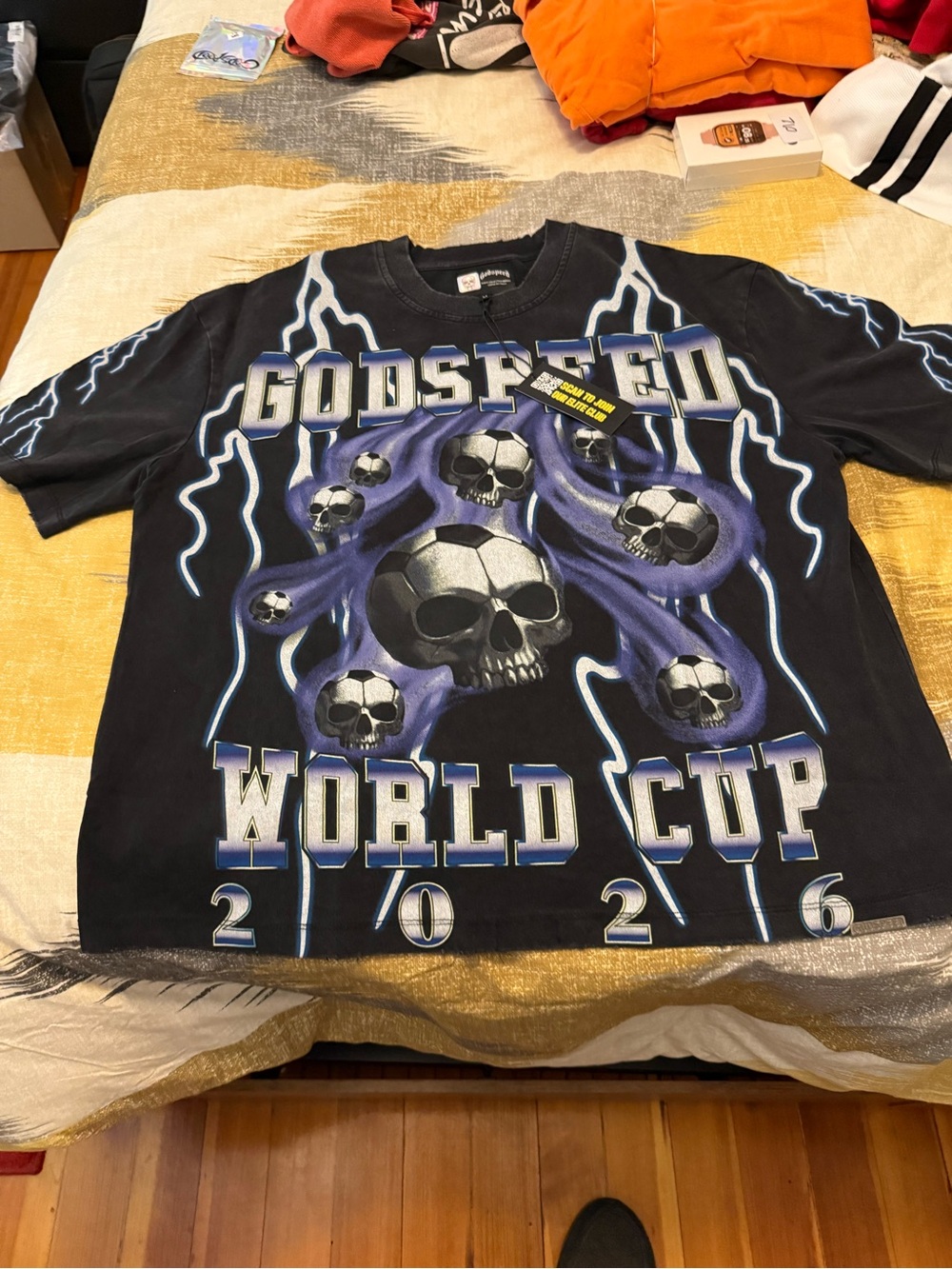 Godspeed World Cup Graphic Tee - Black & Purple Size M